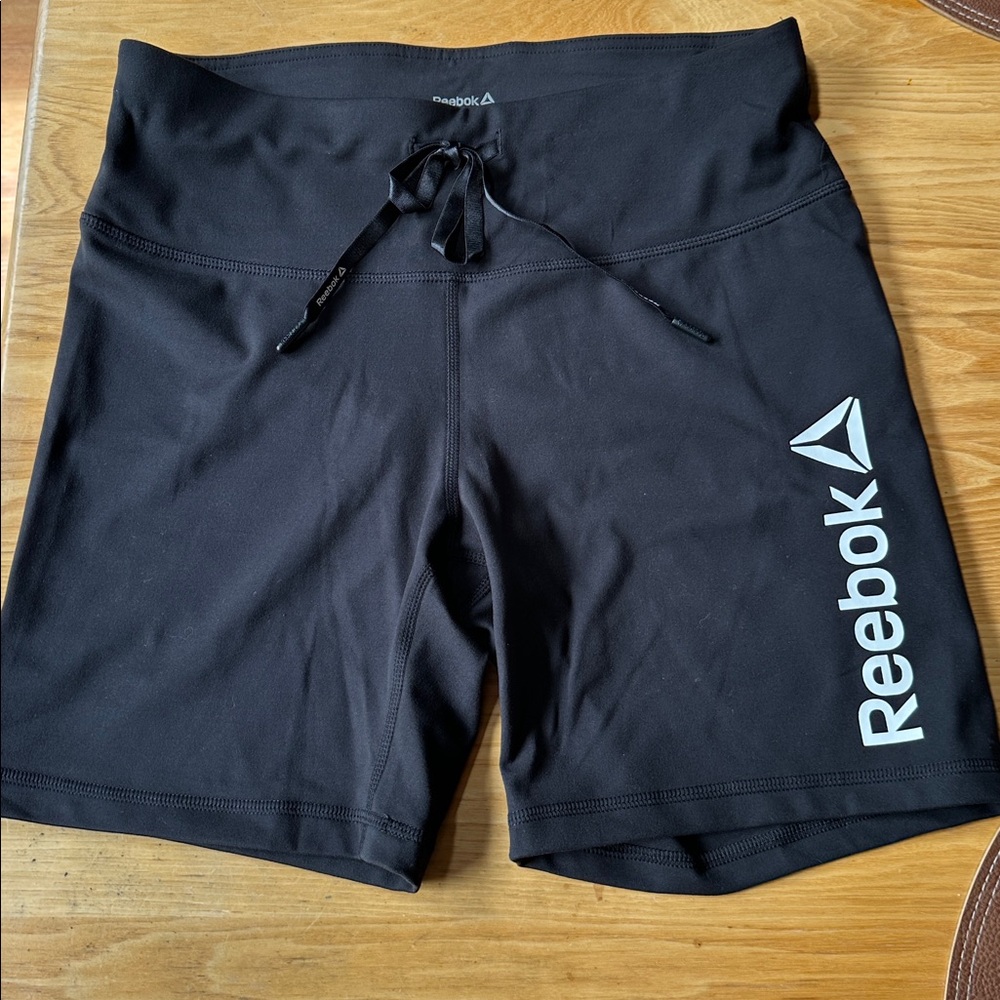Reebok Black Performance Shorts with Drawstring